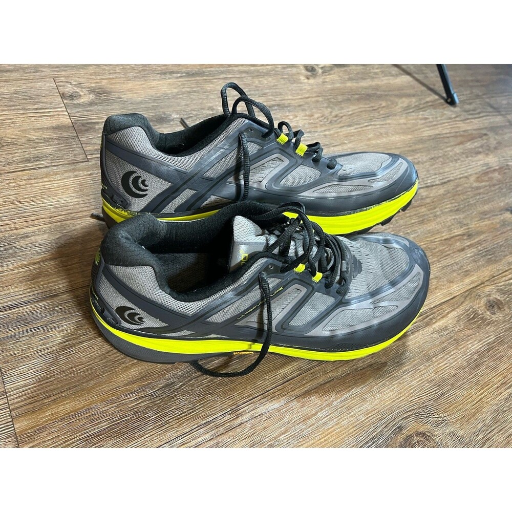 TOPO Ultraventure Mens Size 13 Trail Running Shoes Grey Green Athletic Sneakers